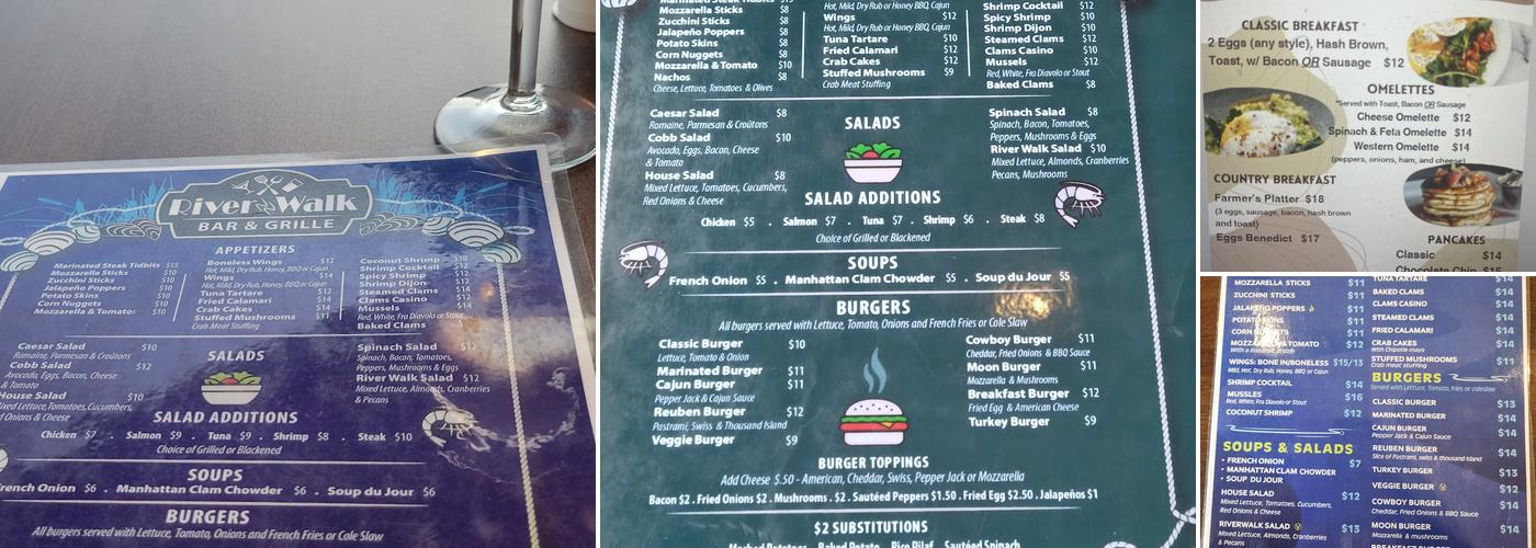 River Walk Bar & Grille Menu