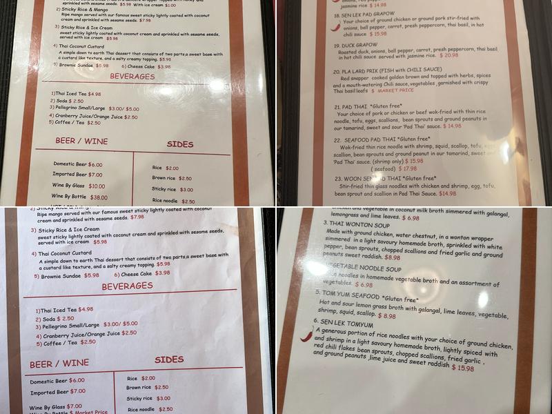 Thailicious Menu