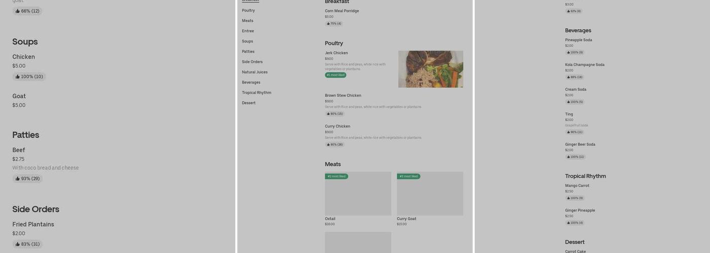 Pat's Kitchen Corp Menu