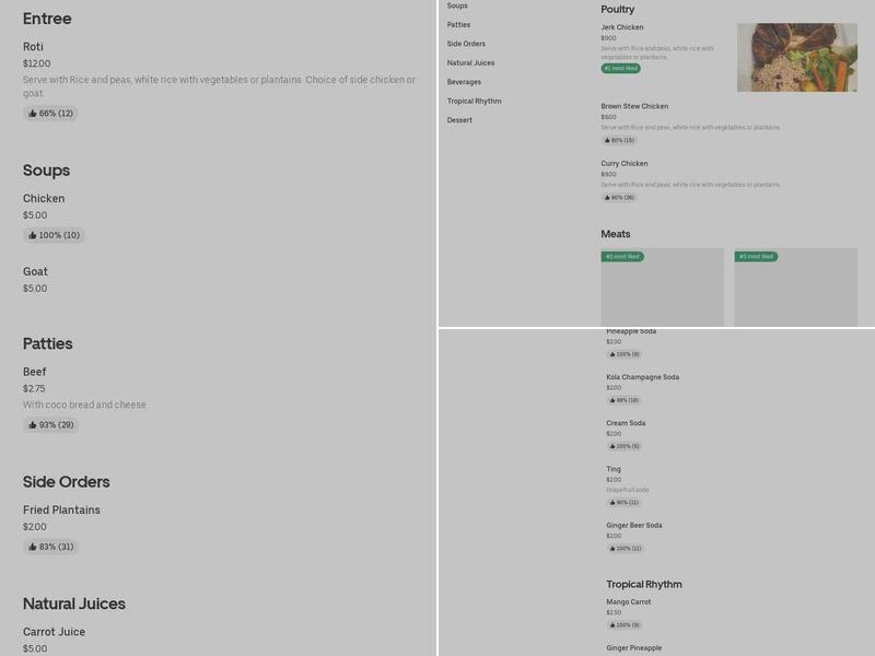 Pat's Kitchen Corp Menu