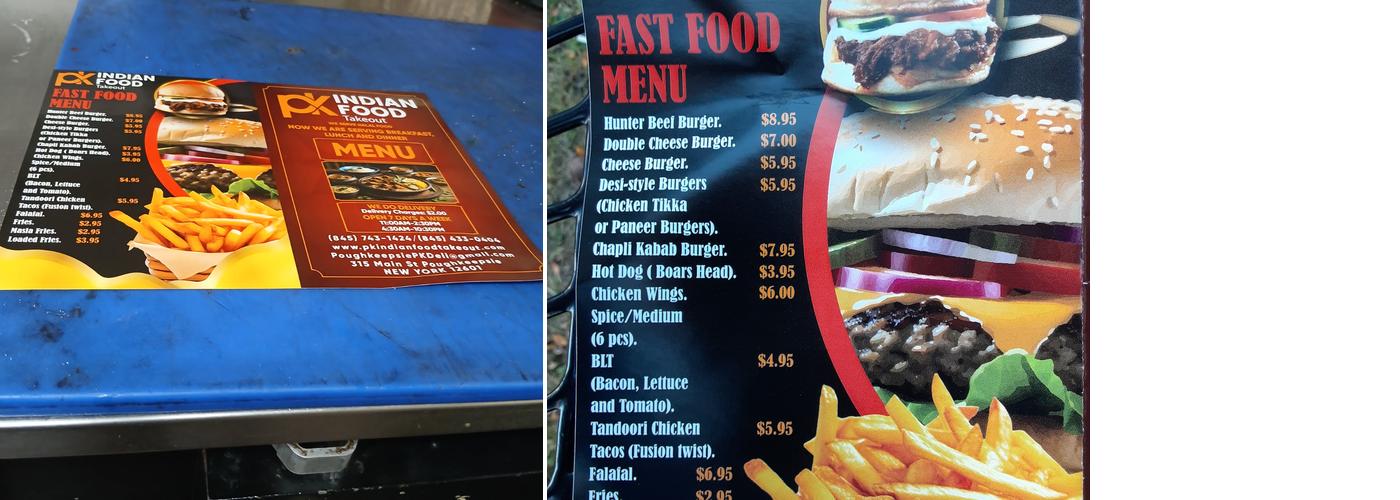 PK Deli Menu