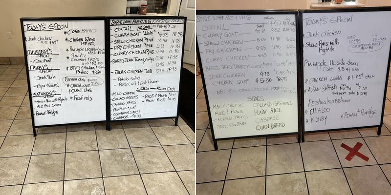 Royal Blends Jamaican & Soul Food Menu