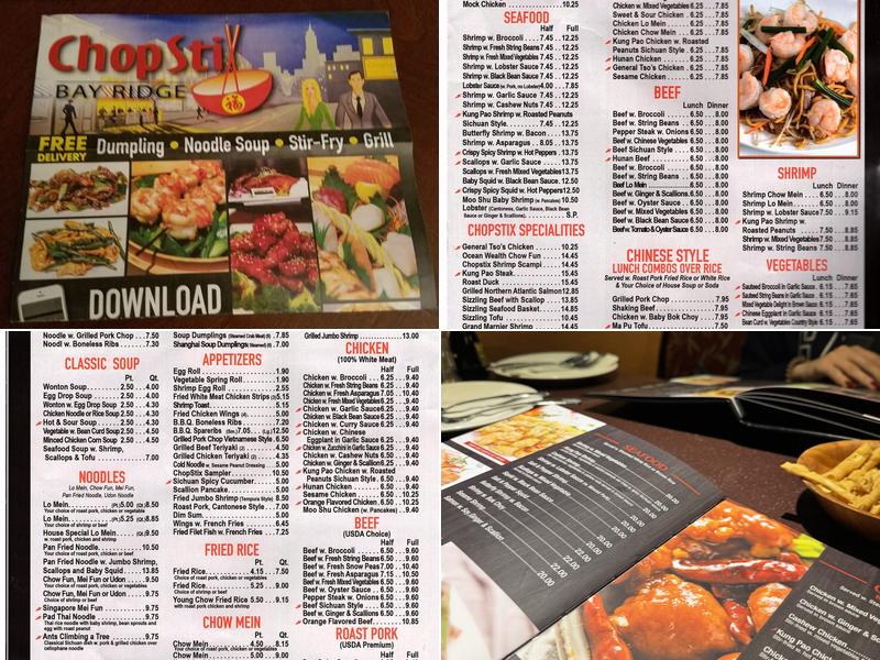 Chopstix Menu
