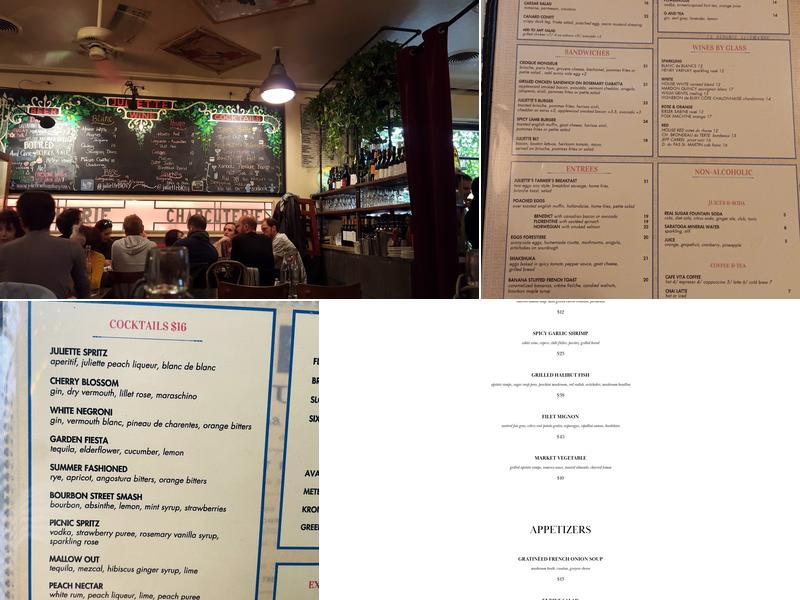 Juliette Restaurant Menu