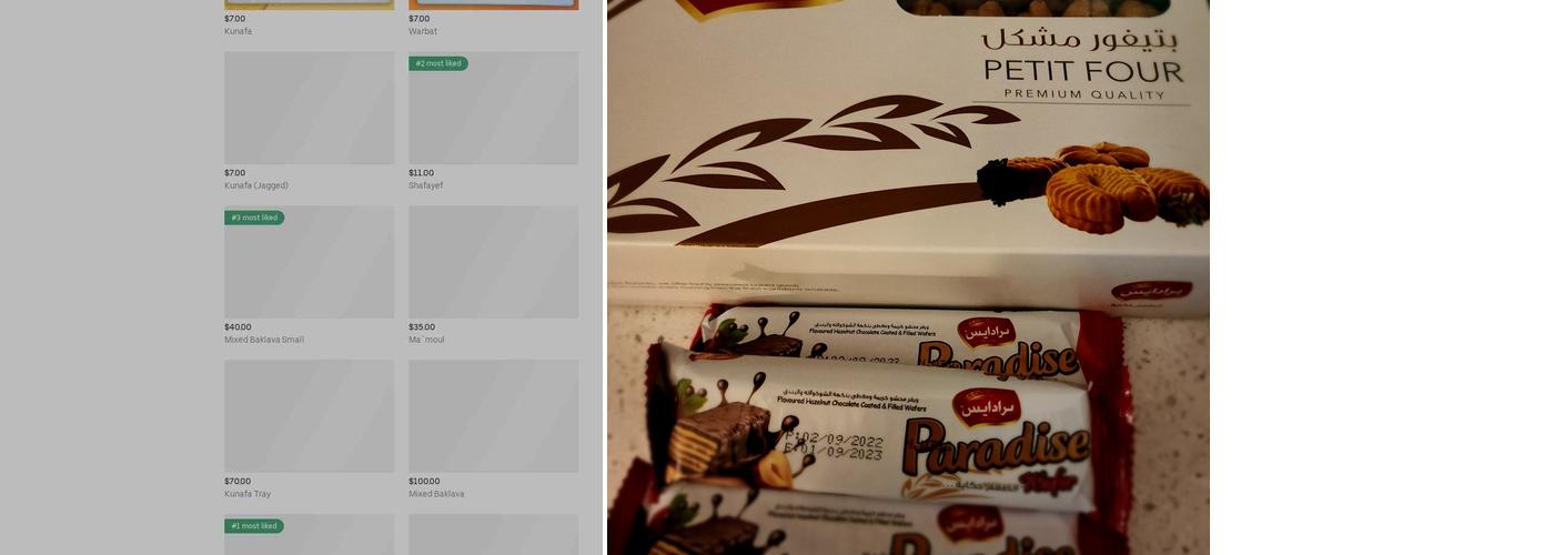 Paradise Sweets Brooklyn Menu