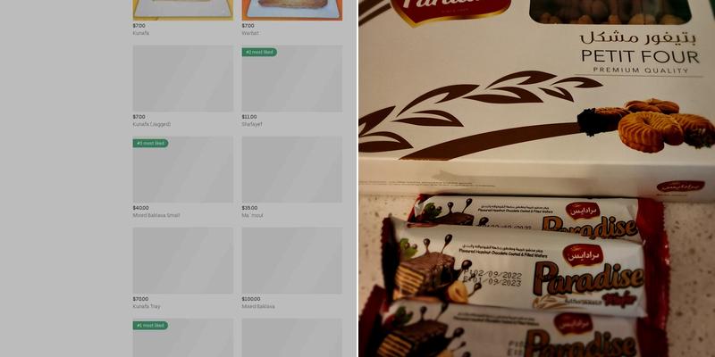 Paradise Sweets Brooklyn Menu