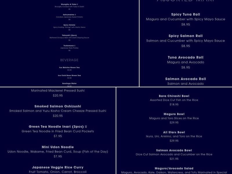 OKOZUSHI by Megumi Menu