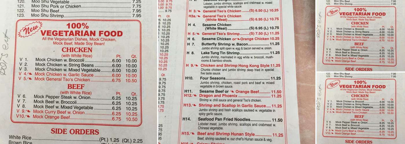 Family Kitchen Menu