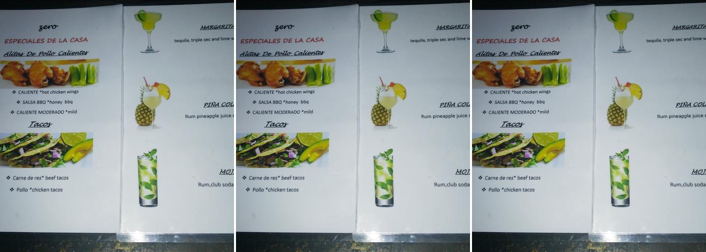 Oside Lounge Menu