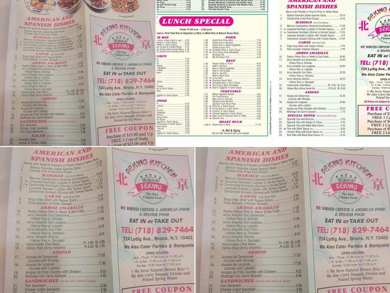 Peking Kitchen Menu