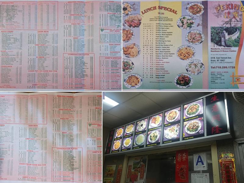 Peking Menu