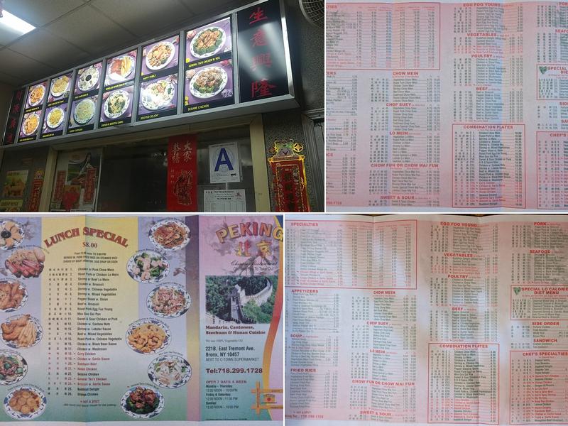 Peking Menu