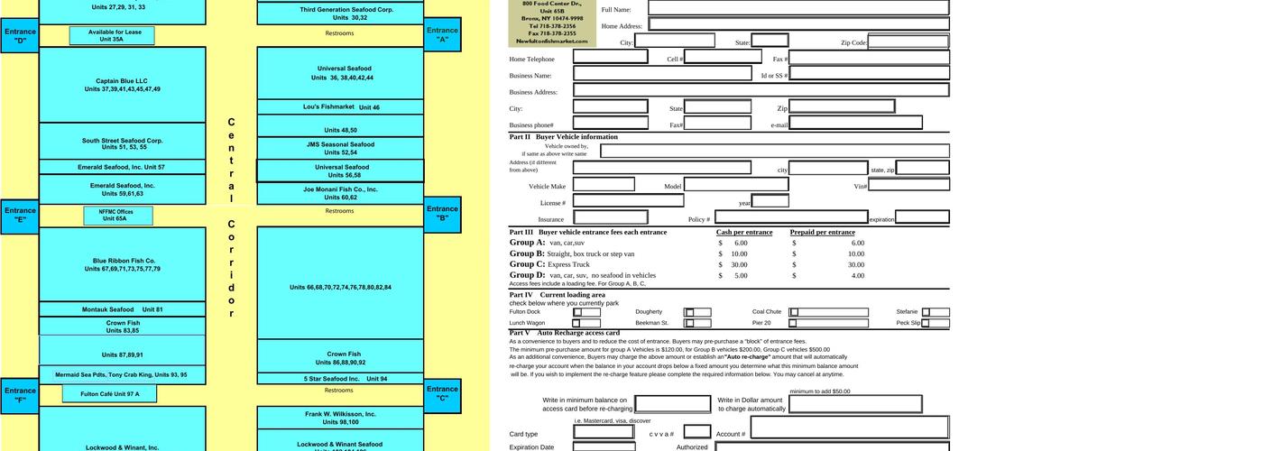 Fulton Fish Market Cooperative Menu