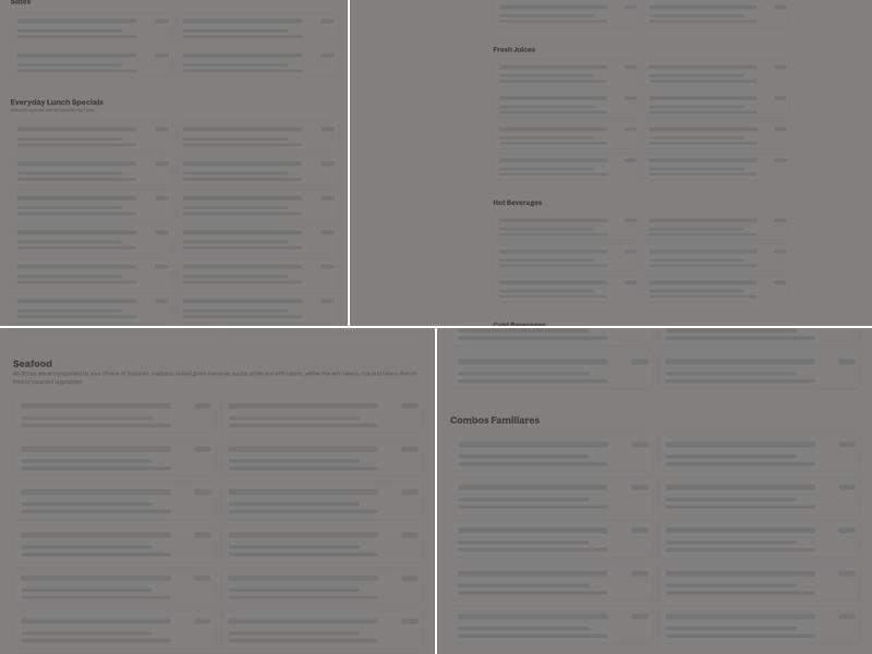 El Fogon Dominican Kitchen Menu