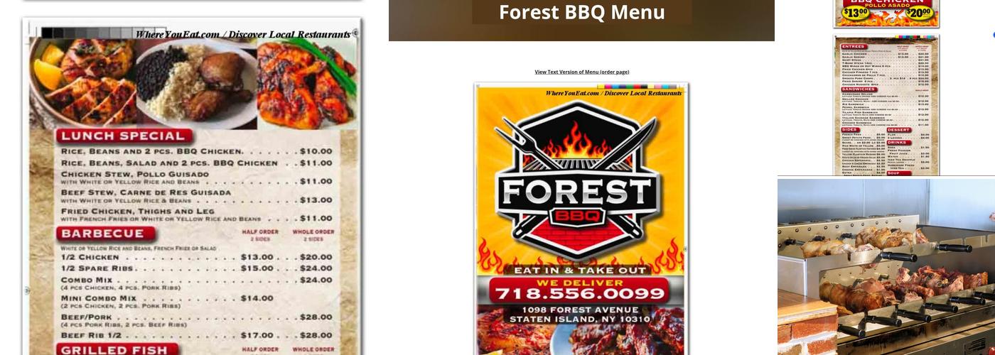 Forest BBQ Menu