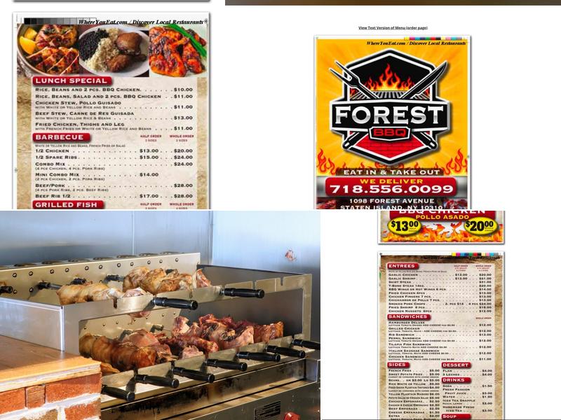 Forest BBQ Menu