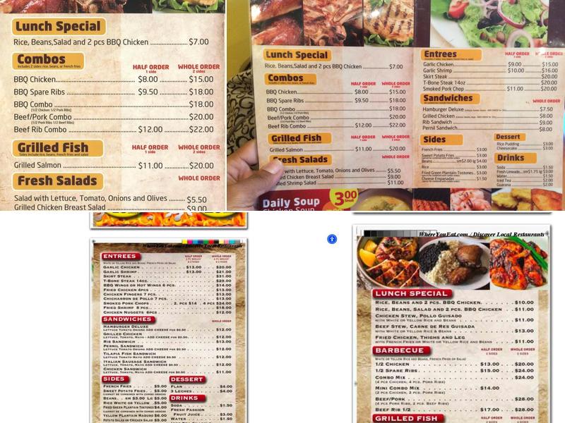 Forest BBQ Menu