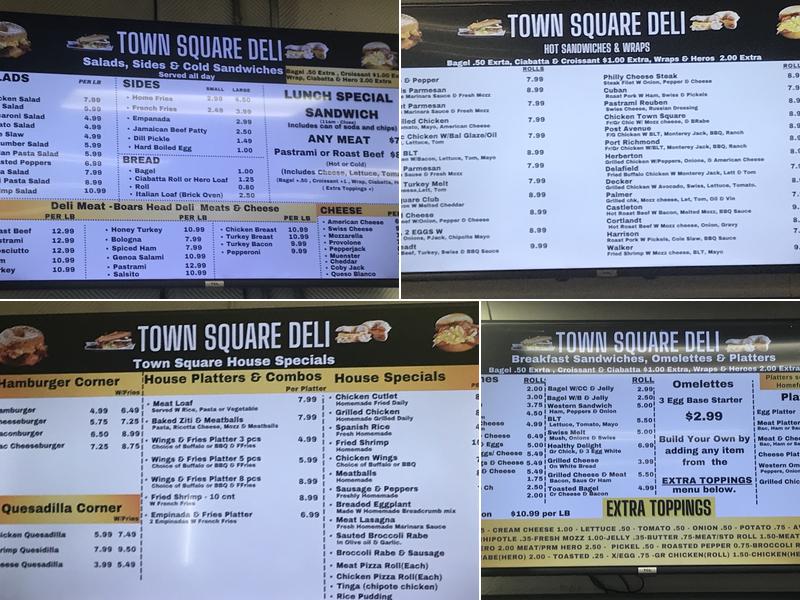 Town Square Deli Menu