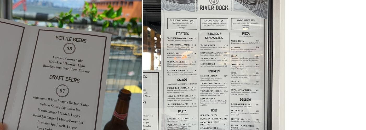 River Dock Cafe Menu