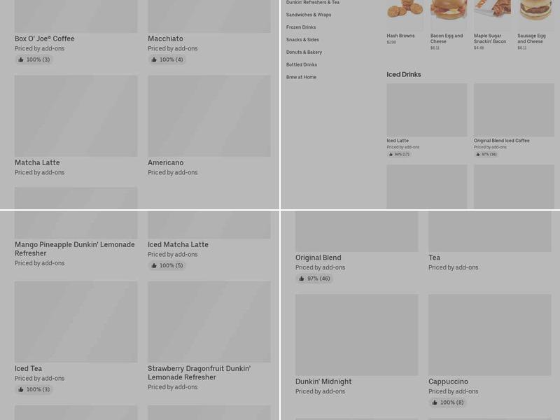 Dunkin' Menu
