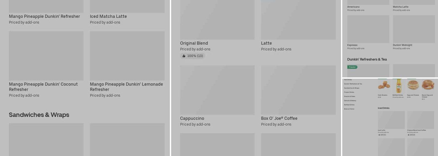 Dunkin' Menu