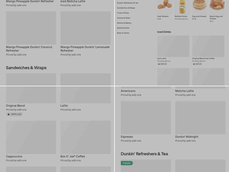 Dunkin' Menu