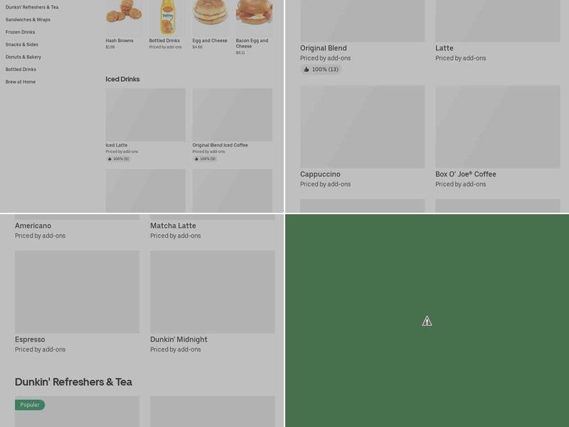 Dunkin' Menu