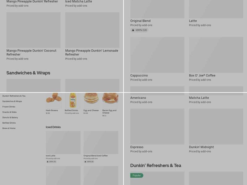 Dunkin' Menu