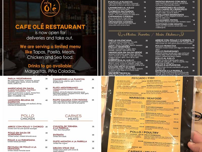 Cafe Ole Menu