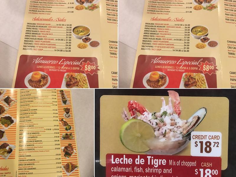 Sabor Peruano 2 Menu