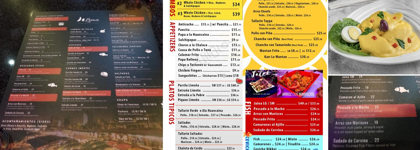 Lima Menu