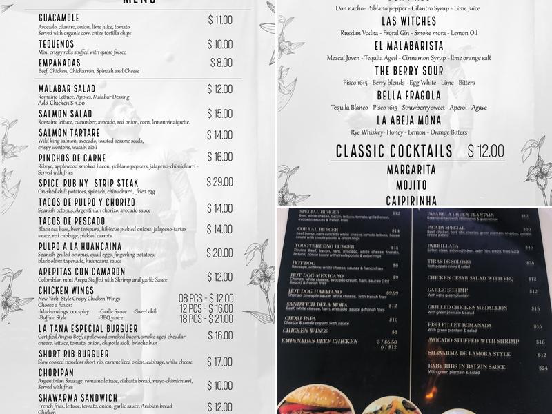 Malabarnyc Menu