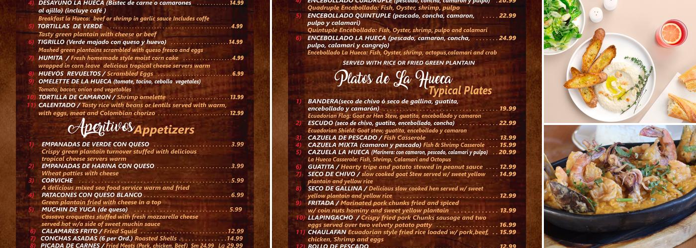 La Hueca Menu
