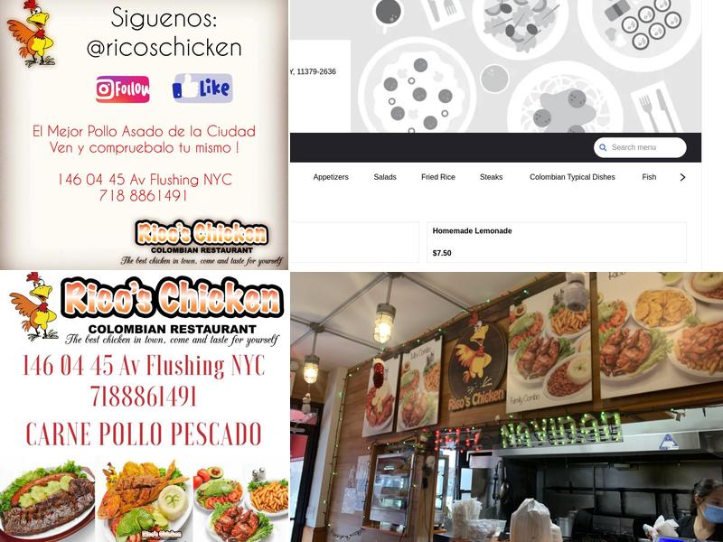 Rico's Chicken Menu