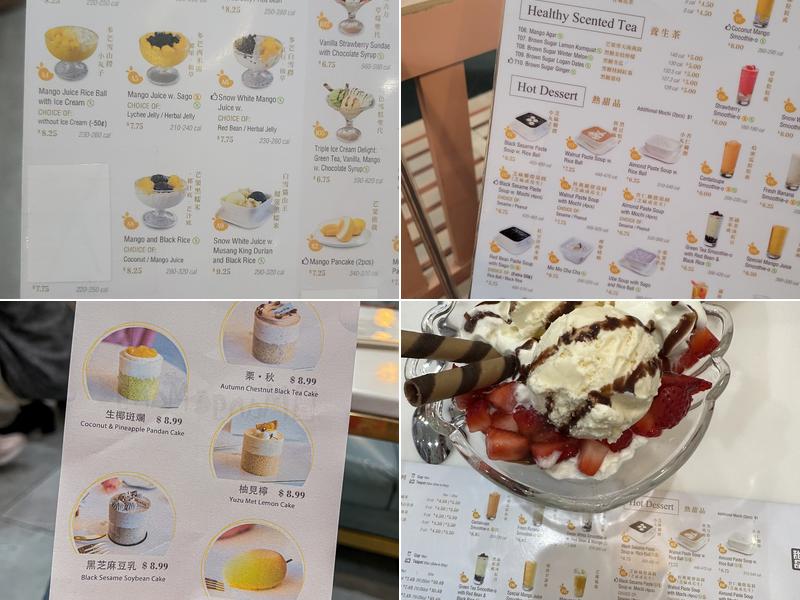 Mango Mango Dessert Menu