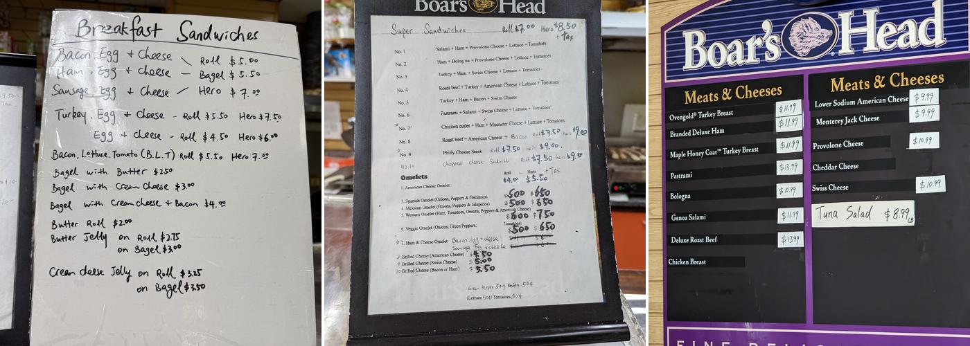 Purple’s Happy Shop Inc Menu