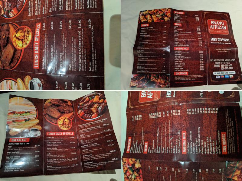 Bravo Menu