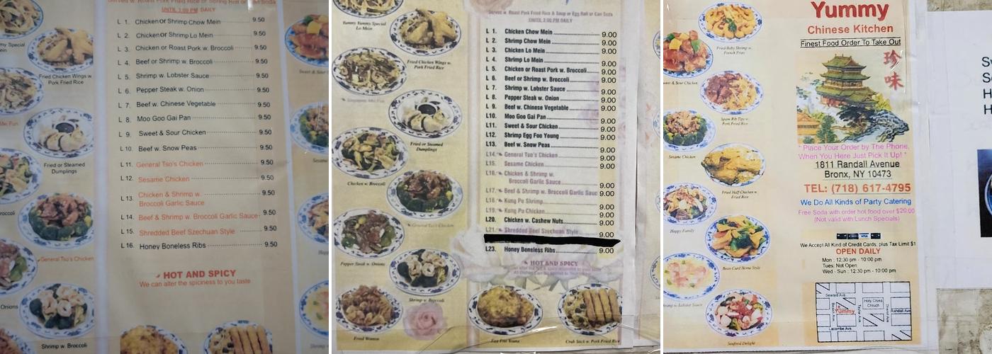 Yummy Yummy Chinese Kitchen Menu
