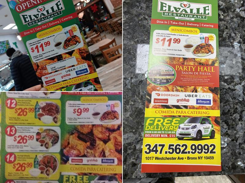 El Valle Menu