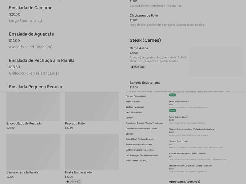 Delicias Cuencanas Restaurant Menu