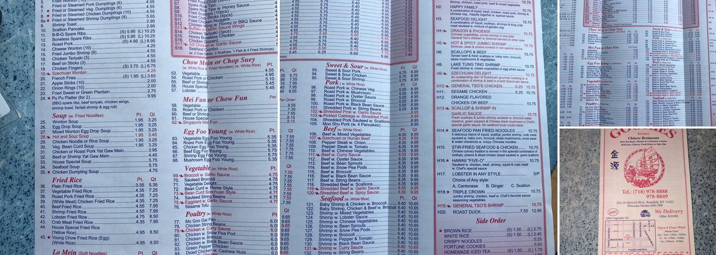 Gookies Kitchen Menu
