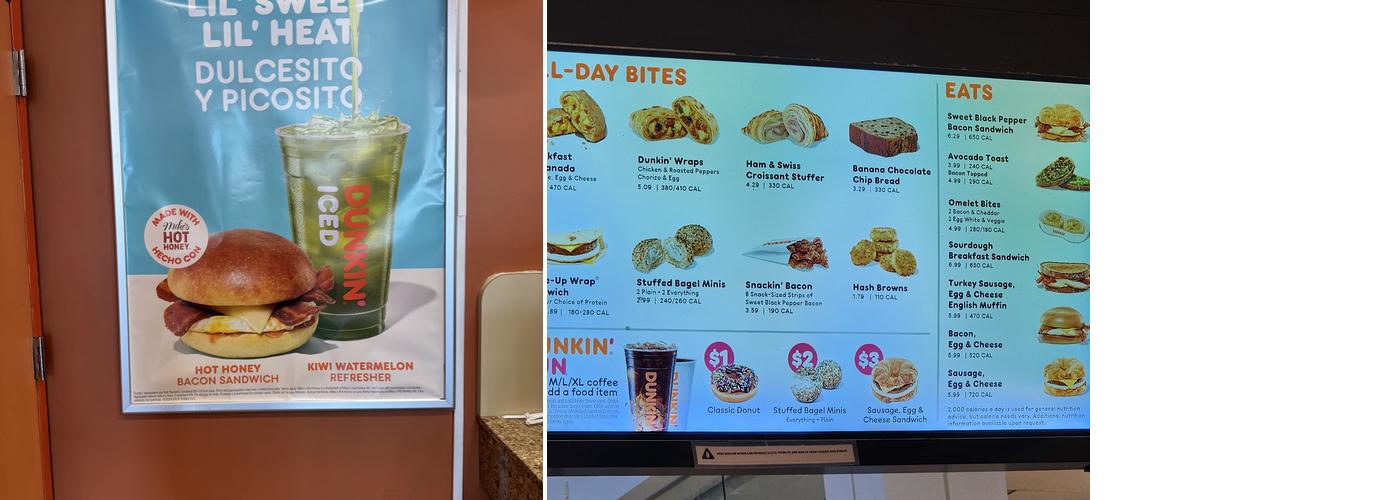 Dunkin' Menu