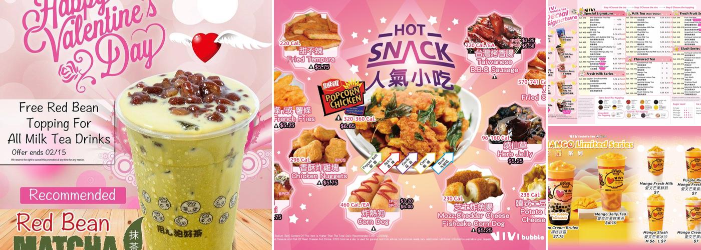 ViVi Bubble Tea Menu
