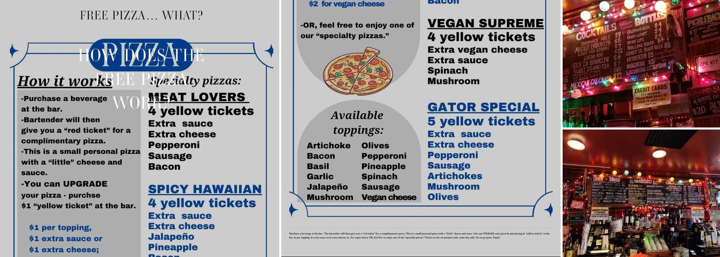 Alligator Lounge Menu