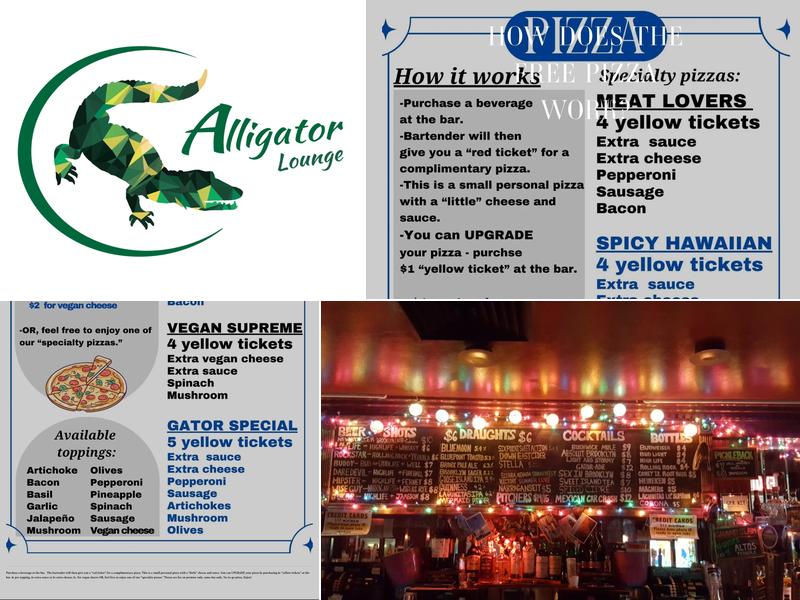 Alligator Lounge Menu