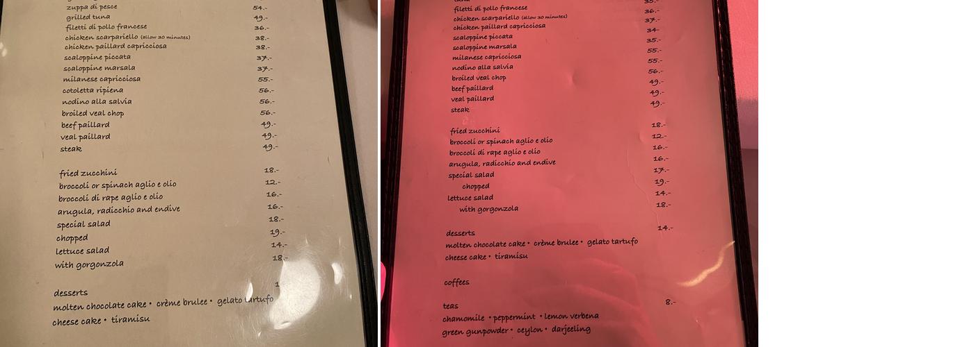 Elio's Menu