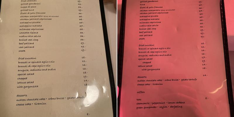 Elio's Menu