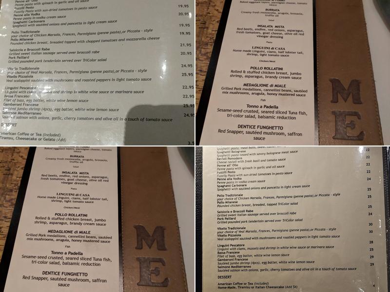 Cielo Menu