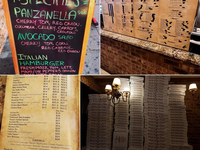 Nonno's Pizza Menu