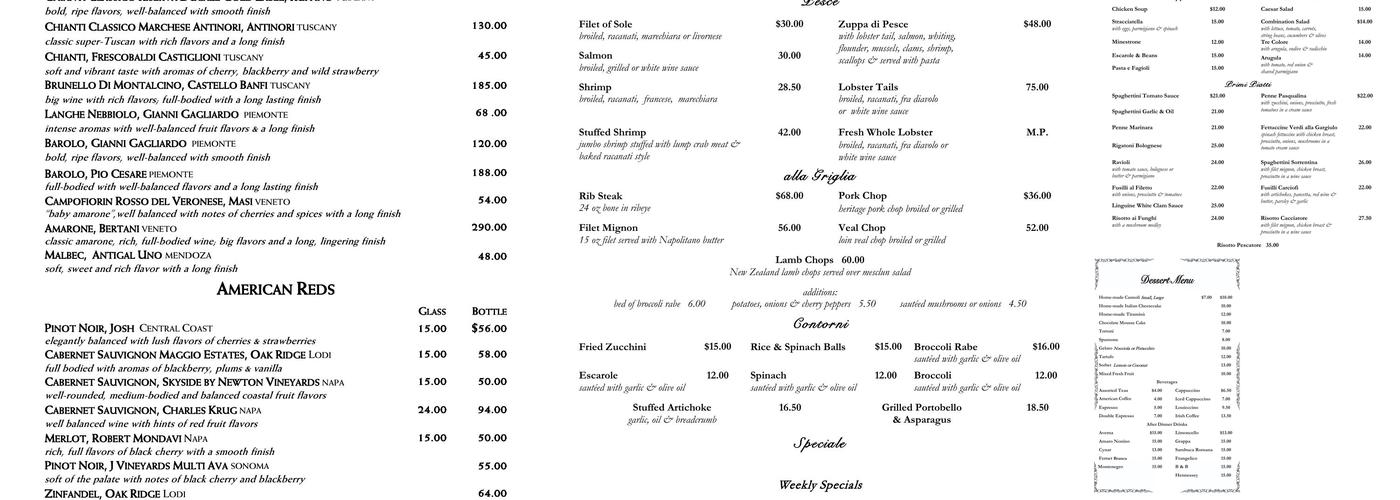 Gargiulo's Menu